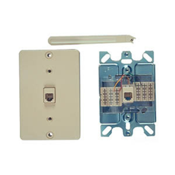 Allen Tel 4-Conductor Wall Phone Jack with Installation Tool, Ivory AT630ABC-4